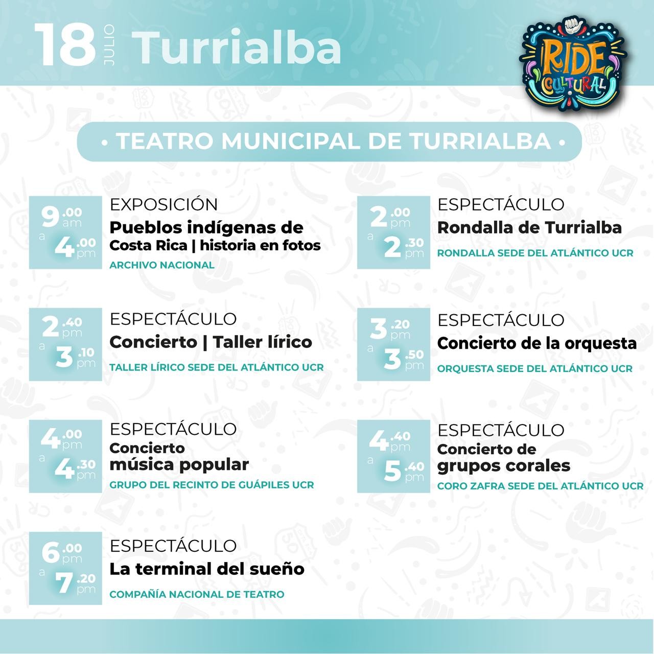 Agenda variada y artistas locales nos trae el “Ride Cultural”
